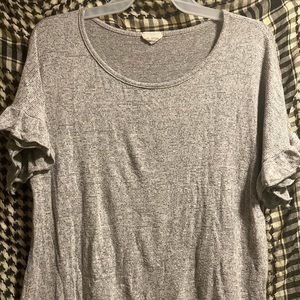 Caution to the wind gray blouse
